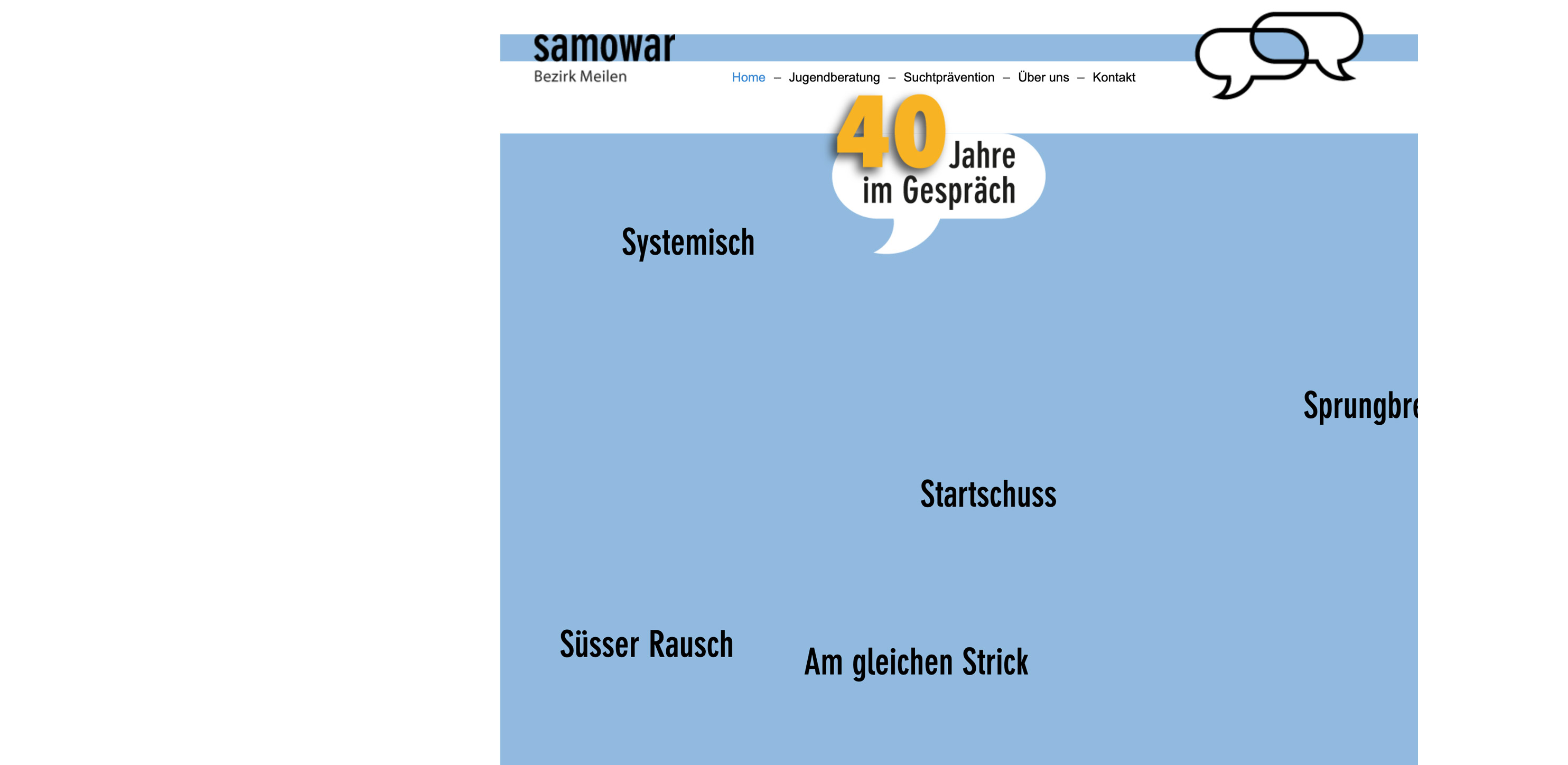 interaktive Jubiläumskarte zum 40Jahre Jubiläum für den Samowar Meilen - Atelier Leuthold, Visuelle Kommunikation, Grafik Design, Zürich